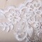 1 Yard 6" Ultra Wide White Sequin and Beaded Bridal Lace Trim Stunning Leaf Motif